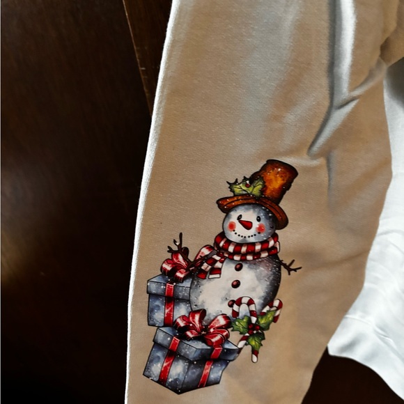 Hanes Cream Hallmark Movie Watching Sweater - Picture 3 of 4